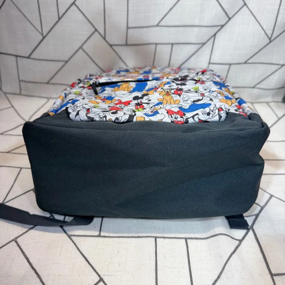 Disney Backpack One Size Gray Mickey Minnie Donald Goofy Pluto All Over Print